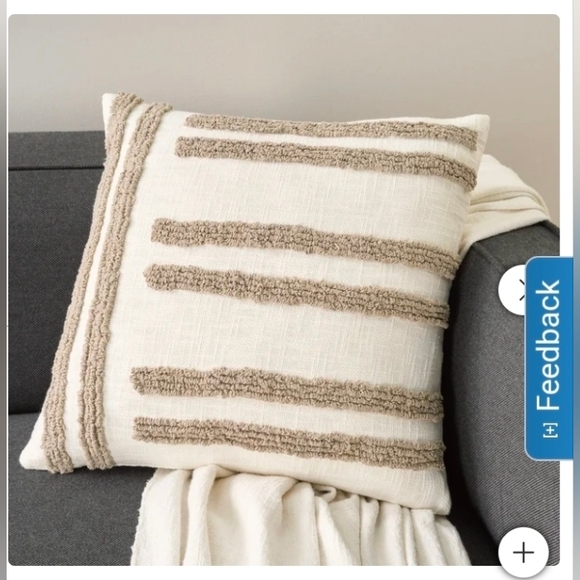 Mina Victory Cotton 20” x 20” Decor Pillow Cover , 2-pack